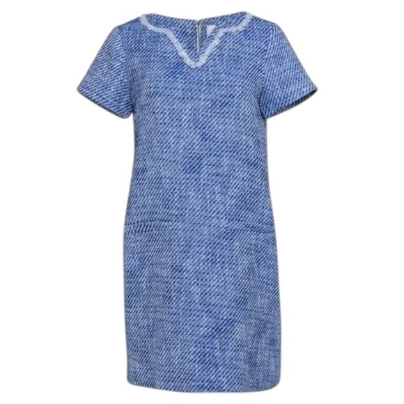 KATE SPADE Tweed Sheath Mini Dress Blue Career Office Cocktail Classic Preppy 4 - Picture 11 of 11